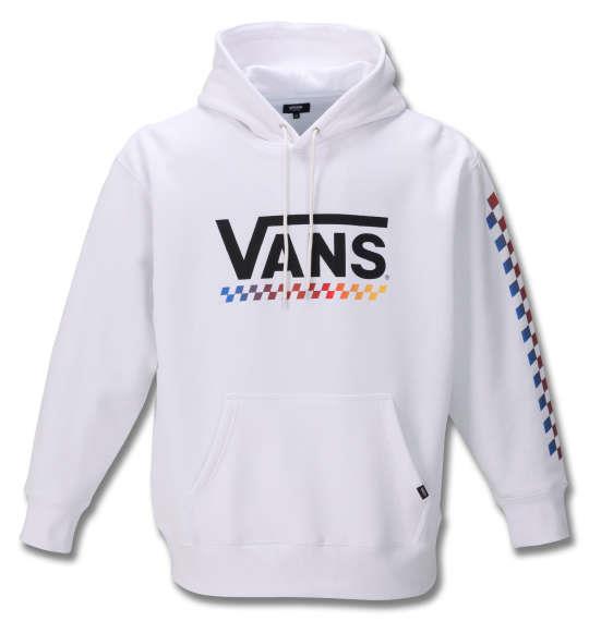 大きいサイズ メンズ VANS プル パーカー トレーナー ホワイト 1178-9662-1 3L 4L 5L 6L