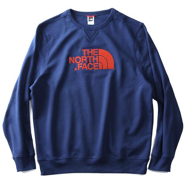 【WEB限定価格】ブランドセール 大きいサイズ メンズ THE NORTH FACE ザ ノース フェイス ロゴ刺繍 クルーネック スウェット トレーナー USA直輸入 t92zwr