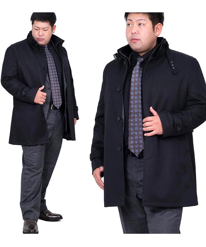 【2022bb】【WEB限定価格】大きいサイズ メンズ SARTORIA BELLINI スタンド フェイク レイヤード コート 撥水加工 sl4101-kg