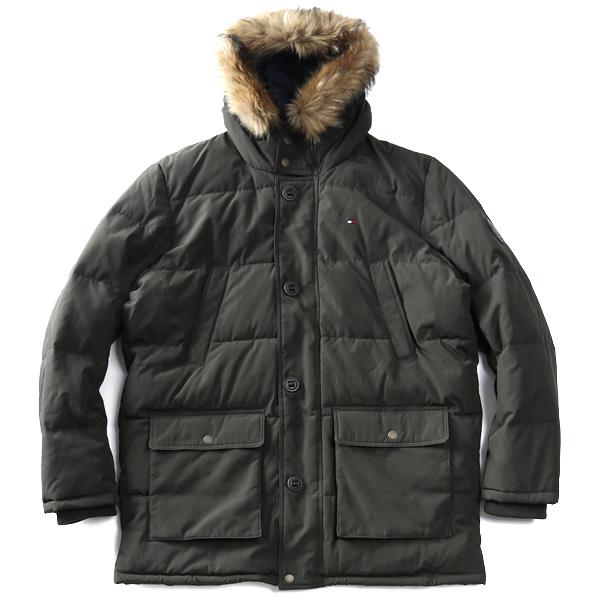 大きいサイズ メンズ TOMMY HILFIGER トミーヒルフィガー 中綿入り ロング コート ジャケット フード付き LONG FUR JACKE USA直輸入 159ap468