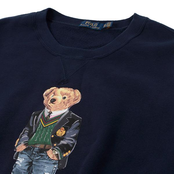 【WEB限定価格】ブランドセール 大きいサイズ メンズ POLO RALPH LAUREN ポロ ラルフローレン クルーネック プリント トレーナー POLO BEAR USA直輸入 710766808