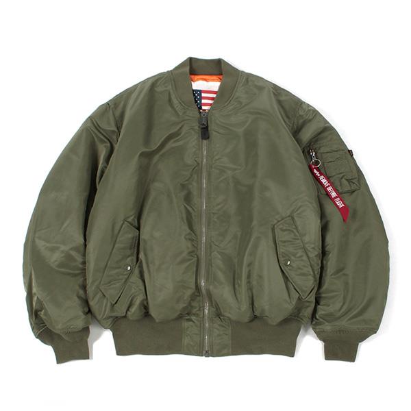 【WEB限定価格】ブランドセール 大きいサイズ メンズ ALPHA INDUSTRIES アルファインダストリーズ MA-1 リバーシブル フライト ジャケット USA直輸入 mjm21300c1