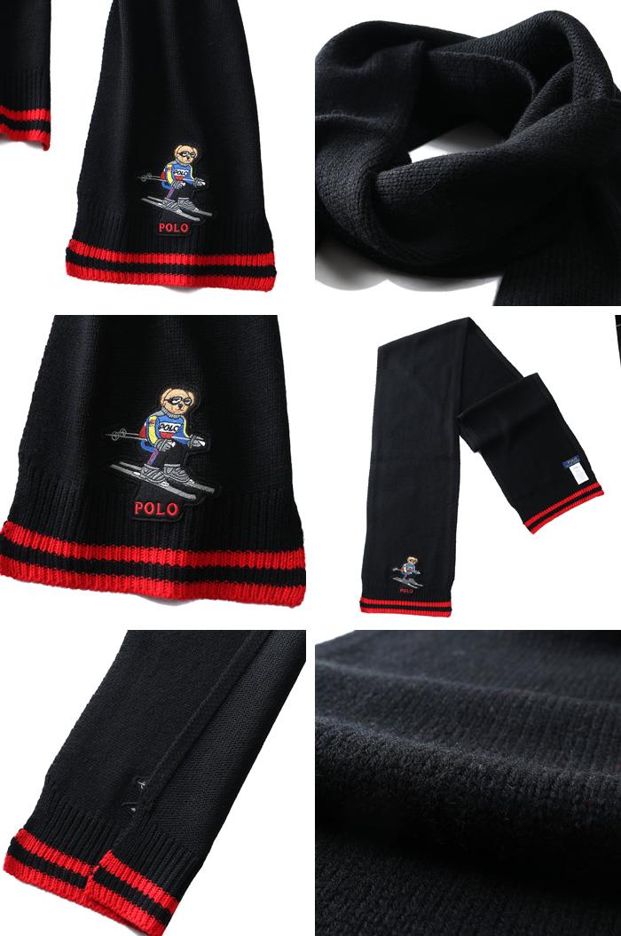 【WEB限定価格】ブランドセール メンズ POLO RALPH LAUREN ポロ ラルフローレン ワッペン付 ニット マフラー USA直輸入 pc0392