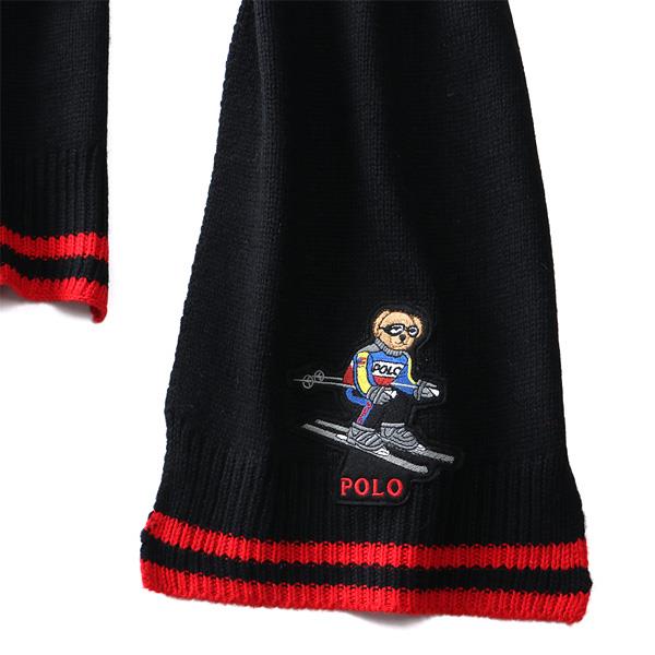 【WEB限定価格】ブランドセール メンズ POLO RALPH LAUREN ポロ ラルフローレン ワッペン付 ニット マフラー USA直輸入 pc0392