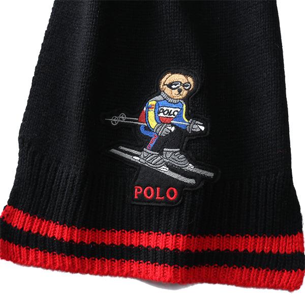 【WEB限定価格】ブランドセール メンズ POLO RALPH LAUREN ポロ ラルフローレン ワッペン付 ニット マフラー USA直輸入 pc0392