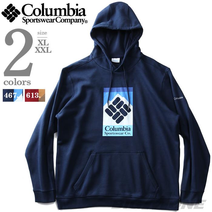 大きいサイズと大きい服のメンズ通販 ビッグエムワン Web限定価格 ブランドセール 大きいサイズ メンズ Columbia コロンビア ロゴ プリント プルオーバー パーカー Usa直輸入 Xm0399 Xl ダークブルー メンズ