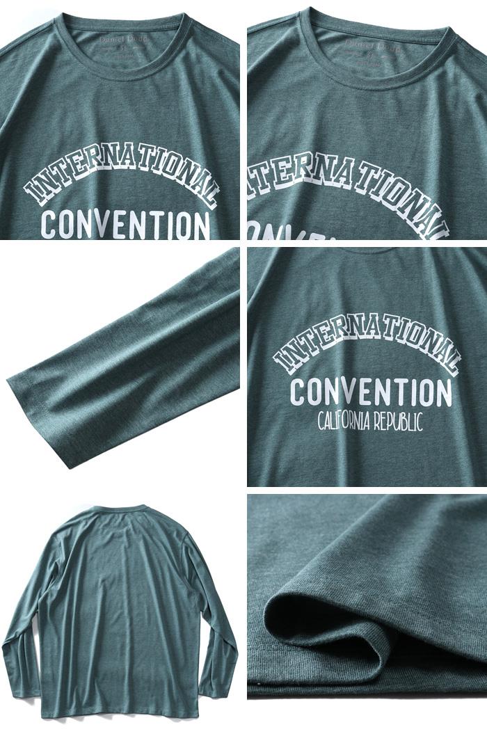 【WEB限定価格】大きいサイズ メンズ DANIEL DODD オーガニックコットン プリント ロング Tシャツ CONVENTION azt-200108