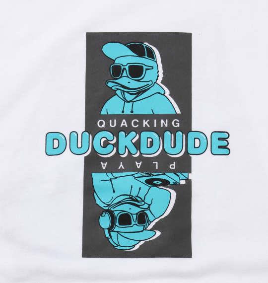 大きいサイズ メンズ b-one-soul DUCK DUDE 長袖 Tシャツ ホワイト 1258-0110-1 3L 4L 5L 6L