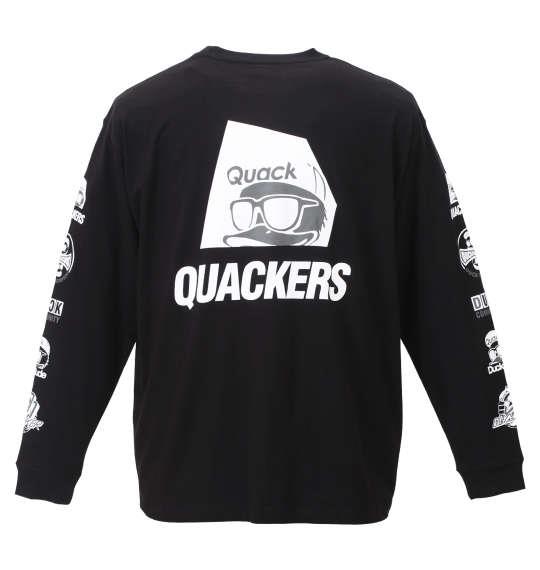 大きいサイズ メンズ b-one-soul DUCK DUDE 長袖 Tシャツ ブラック 1258-0110-2 3L 4L 5L 6L