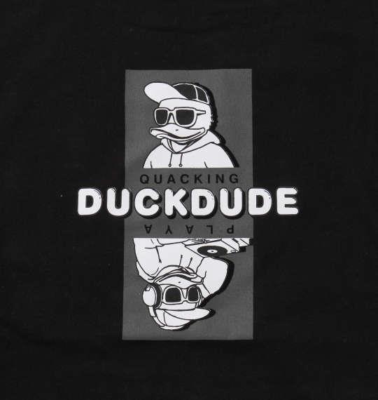 大きいサイズ メンズ b-one-soul DUCK DUDE 長袖 Tシャツ ブラック 1258-0110-2 3L 4L 5L 6L