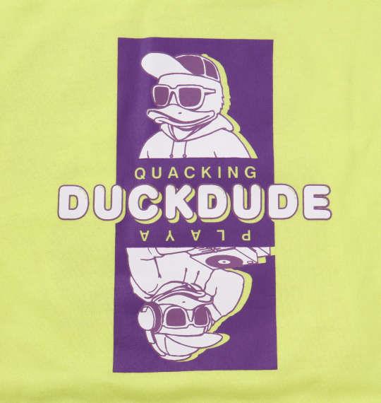 大きいサイズ メンズ b-one-soul DUCK DUDE 長袖 Tシャツ ライム 1258-0110-3 3L 4L 5L 6L