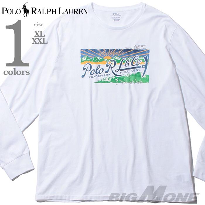 ブランドセール 大きいサイズ メンズ POLO RALPH LAUREN ポロ ラルフローレン プリント ロング Tシャツ USA直輸入 710783422002