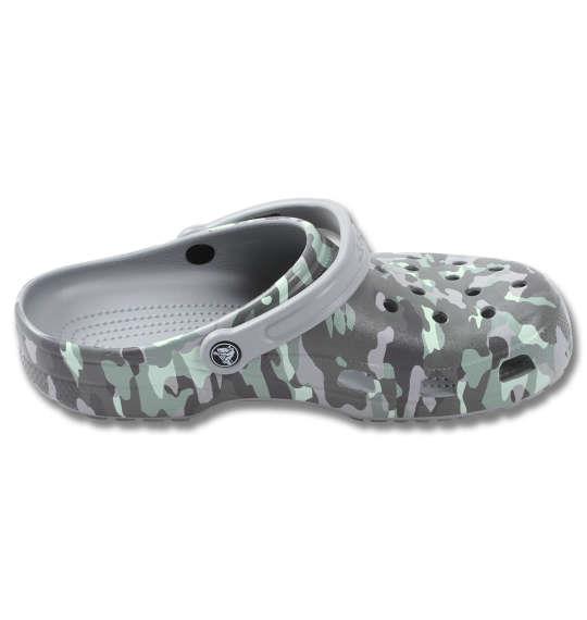 大きいサイズ メンズ crocs サンダル クラシック プリンテッドカモ クロッグ ライトグレー × ネオミント 1240-0231-1 M11 M12 M13