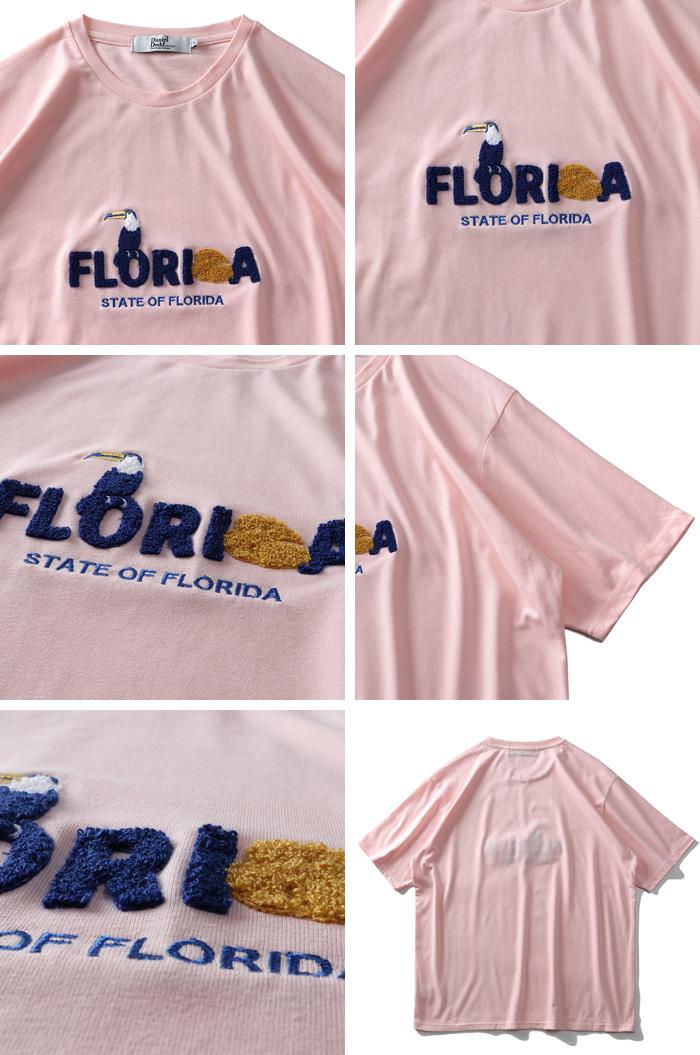 【WEB限定価格】大きいサイズ メンズ DANIEL DODD サガラ刺繍 半袖 Tシャツ FLORIDA azt-200287