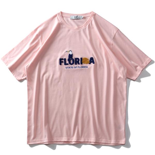 【WEB限定価格】大きいサイズ メンズ DANIEL DODD サガラ刺繍 半袖 Tシャツ FLORIDA azt-200287