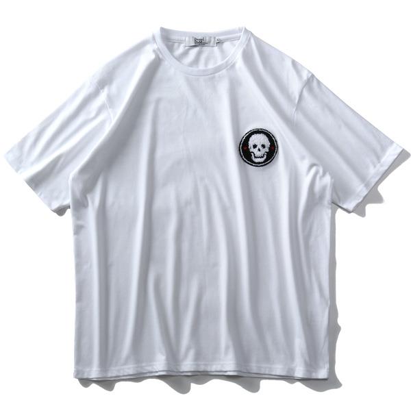 【WEB限定価格】【pd0525】大きいサイズ メンズ DANIEL DODD サガラ刺繍 半袖 Tシャツ azt-200290