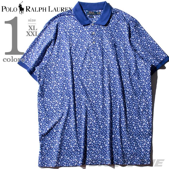 【WEB限定価格】ブランドセール 大きいサイズ メンズ POLO RALPH LAUREN ポロ ラルフローレン 総柄 鹿の子 半袖 ポロシャツ USA直輸入 710781413