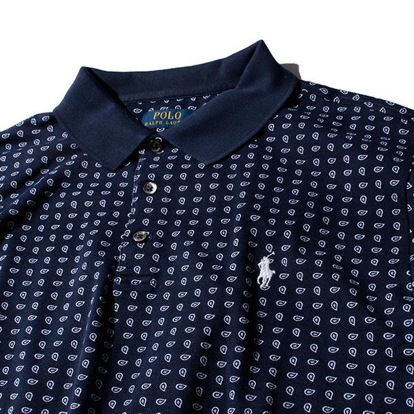 【WEB限定価格】ブランドセール 大きいサイズ メンズ POLO RALPH LAUREN ポロ ラルフローレン 総柄 鹿の子 半袖 ポロシャツ USA直輸入 710782782