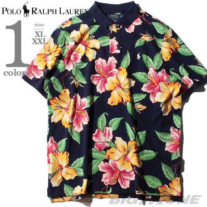 【WEB限定価格】ブランドセール 大きいサイズ メンズ POLO RALPH LAUREN ポロ ラルフローレン ボタニカル柄 鹿の子 半袖 ポロシャツ USA直輸入 710720818