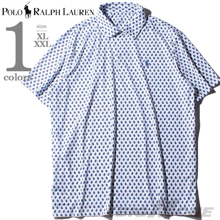 【WEB限定価格】ブランドセール 大きいサイズ メンズ POLO RALPH LAUREN ポロ ラルフローレン 総柄 半袖 ポロシャツ USA直輸入 710777462