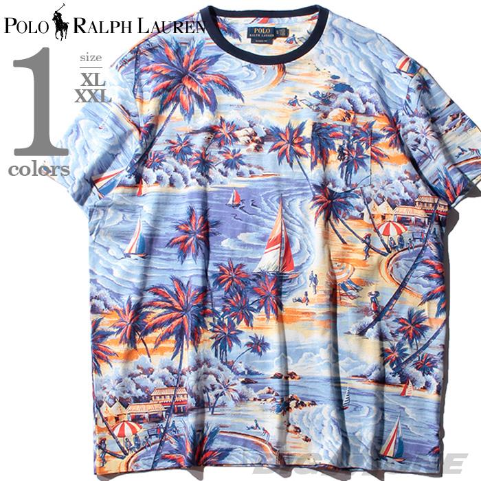 【WEB限定価格】ブランドセール 大きいサイズ メンズ POLO RALPH LAUREN ポロ ラルフローレン 総柄 半袖 Tシャツ USA直輸入 710765436