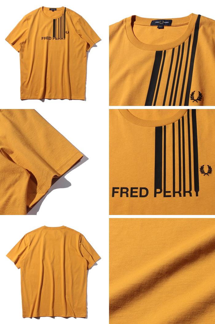 【WEB限定価格】ブランドセール 大きいサイズ メンズ FRED PERRY フレッドペリー ロゴ プリント 半袖 Tシャツ USA直輸入 m7601