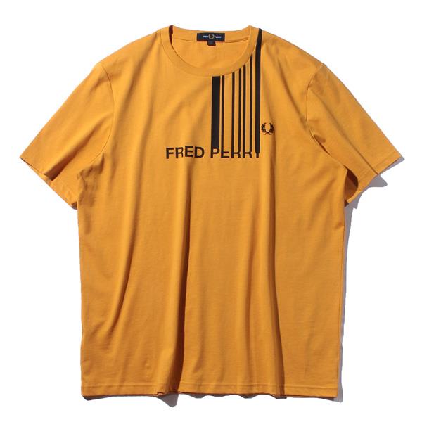 【WEB限定価格】ブランドセール 大きいサイズ メンズ FRED PERRY フレッドペリー ロゴ プリント 半袖 Tシャツ USA直輸入 m7601