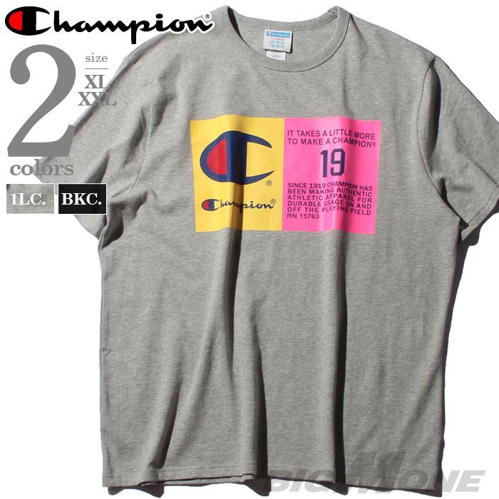 【WEB限定価格】ブランドセール 大きいサイズ メンズ Champion チャンピオン ロゴ プリント 半袖 Tシャツ USA直輸入 t1919g