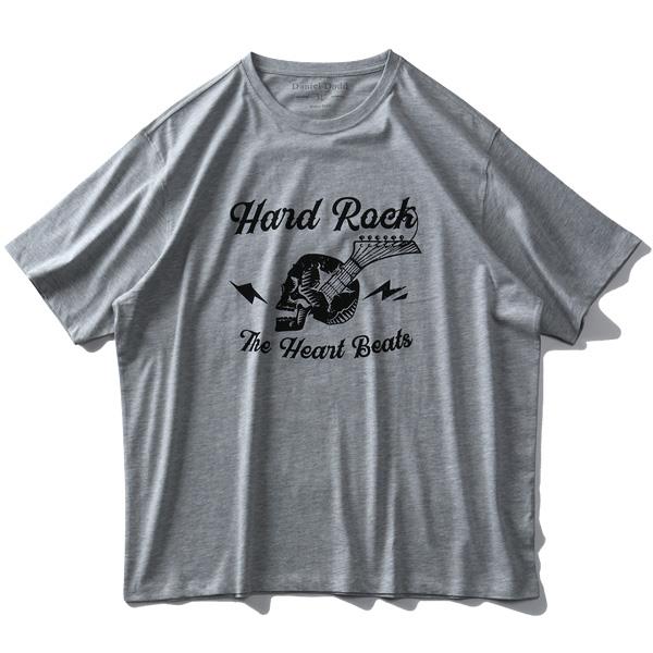 【WEB限定価格】タダ割 大きいサイズ メンズ DANIEL DODD オーガニック プリント 半袖 Tシャツ Hard Rock azt-200212