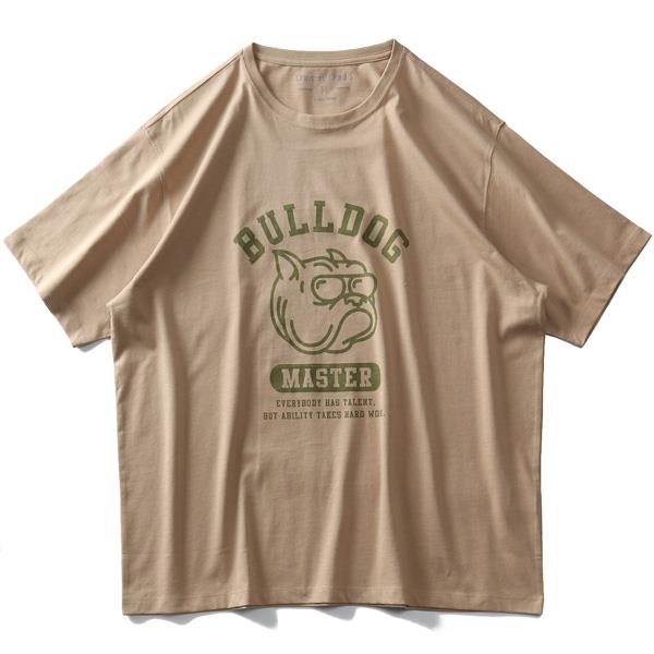 【WEB限定価格】大きいサイズ メンズ DANIEL DODD オーガニック プリント 半袖 Tシャツ BULLDOG azt-200218