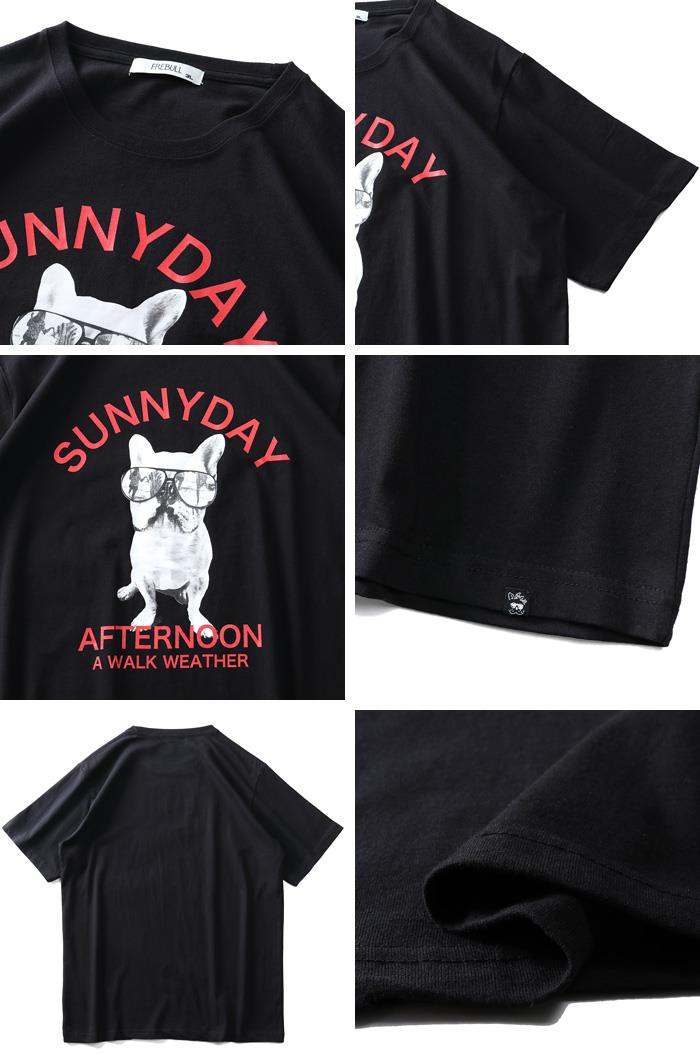 大きいサイズ メンズ フレブル プリント 半袖 Tシャツ SUNNYDAY AFTERNOON s0073-362