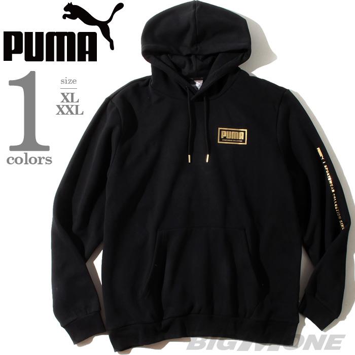 激安で2300円引き‼️実寸XL‼️春用PUMA総柄ブラックパーカー