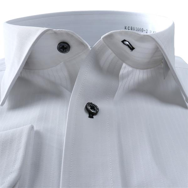 2点目半額 大きいサイズ メンズ DANIEL DODD ノーアイロン 形態安定 長袖 ニット ワイシャツ セミワイドカラー 吸水速乾 ストレッチ 日本製生地使用 kcr01000-2