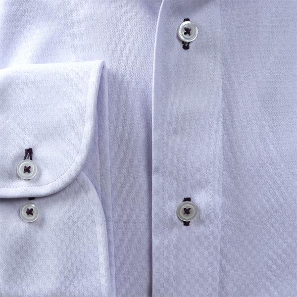 2点目半額 大きいサイズ メンズ DANIEL DODD ノーアイロン 形態安定 長袖 ニット ワイシャツ セミワイドカラー 吸水速乾 ストレッチ 日本製生地使用 kcr01000-4