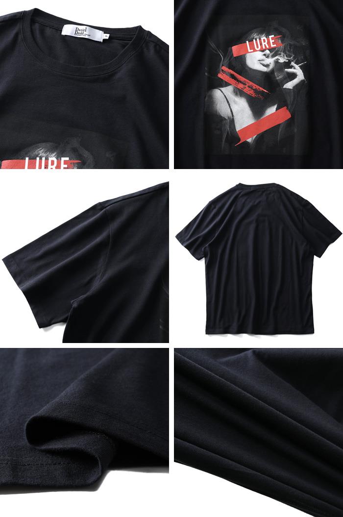 【WEB限定価格】大きいサイズ メンズ DANIEL DODD フォト プリント ストレッチ 半袖 Tシャツ LURE azt-200293