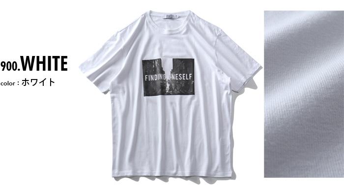 【WEB限定価格】大きいサイズ メンズ DANIEL DODD フォト プリント ストレッチ 半袖 Tシャツ FINDING ONE SELF azt-200294