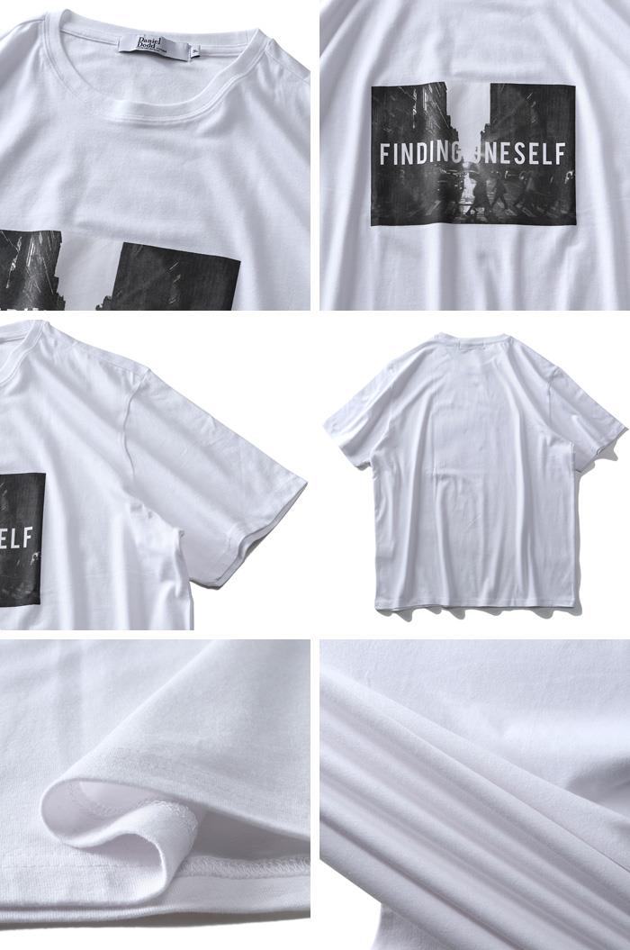 【WEB限定価格】大きいサイズ メンズ DANIEL DODD フォト プリント ストレッチ 半袖 Tシャツ FINDING ONE SELF azt-200294