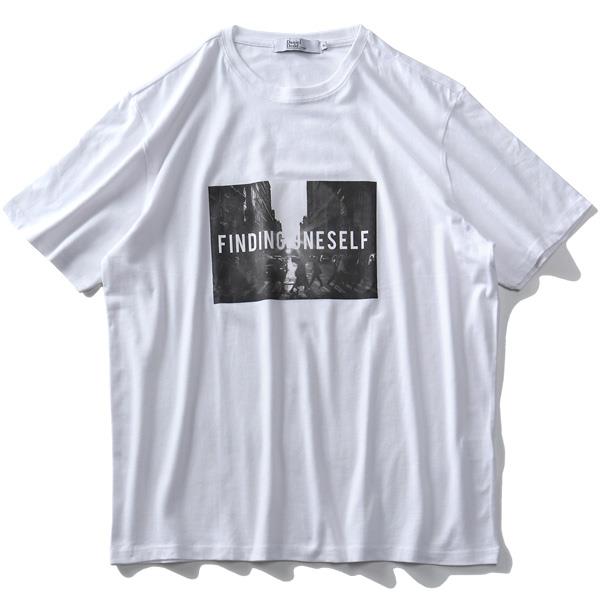 【WEB限定価格】大きいサイズ メンズ DANIEL DODD フォト プリント ストレッチ 半袖 Tシャツ FINDING ONE SELF azt-200294