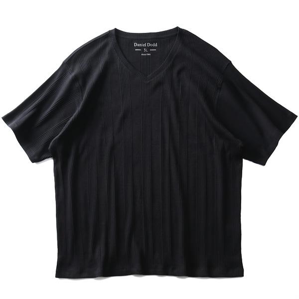 【WEB限定価格】大きいサイズ メンズ DANIEL DODD リブ Vネック 半袖 Tシャツ オーガニックコットン azt-200270 緊急セール