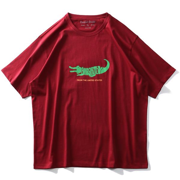 タダ割 大きいサイズ メンズ DANIEL DODD オーガニック プリント 半袖 Tシャツ ALLIGATOR azt-200240