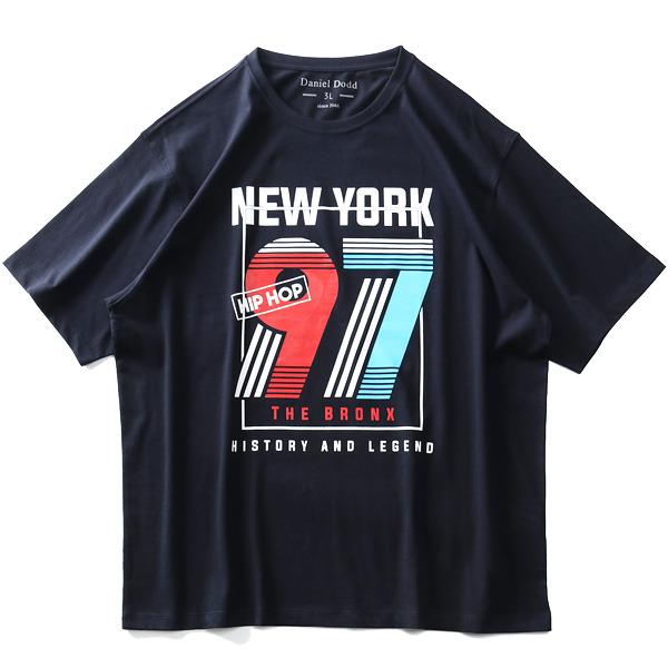 タダ割 大きいサイズ メンズ DANIEL DODD オーガニック プリント 半袖 Tシャツ NEW YORK azt-200253