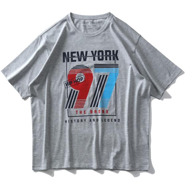 タダ割 大きいサイズ メンズ DANIEL DODD オーガニック プリント 半袖 Tシャツ NEW YORK azt-200253