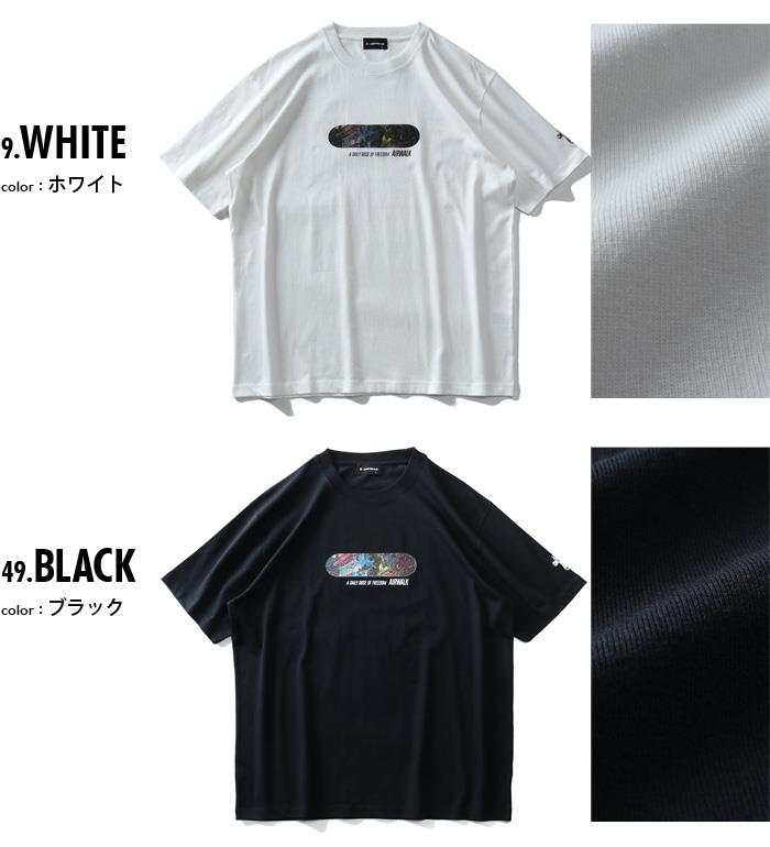 大きいサイズ メンズ AIRWALK エアウォーク プリント 半袖 Tシャツ 消臭抗菌 0260-1132