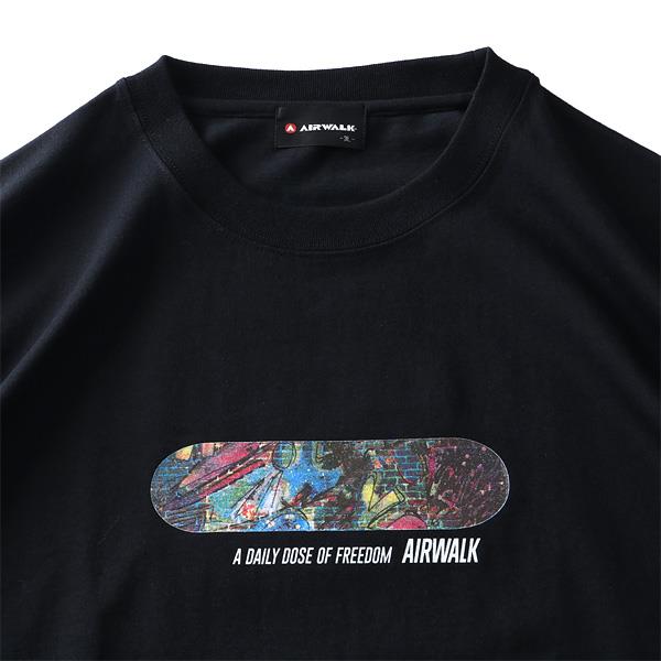 大きいサイズ メンズ AIRWALK エアウォーク プリント 半袖 Tシャツ 消臭抗菌 0260-1132