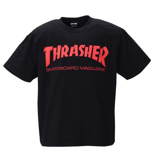 大きいサイズ メンズ THRASHER 半袖 Tシャツ ブラック × レッド 1178-6320-4 3L 4L 5L 6L 8L