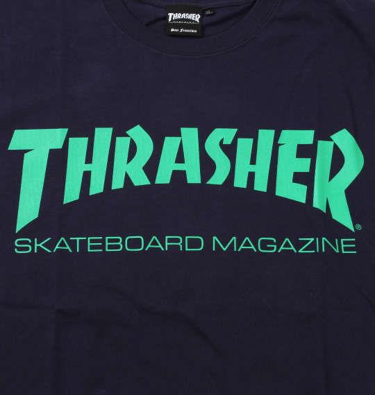 大きいサイズ メンズ THRASHER 半袖 Tシャツ ネイビー × グリーン 1178-6320-5 3L 4L 5L 6L 8L