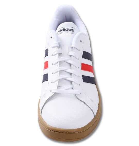 大きいサイズ メンズ adidas スニーカー GRANDCOURT LEA U フットウェアホワイト 1240-0264-1 29 30 31 32