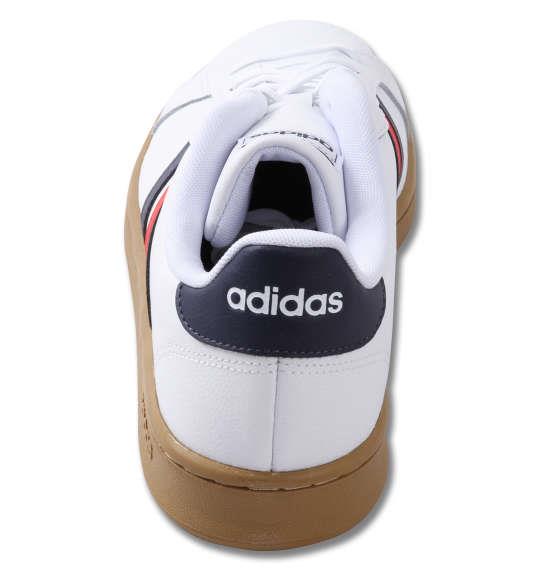 大きいサイズ メンズ adidas スニーカー GRANDCOURT LEA U フットウェアホワイト 1240-0264-1 29 30 31 32