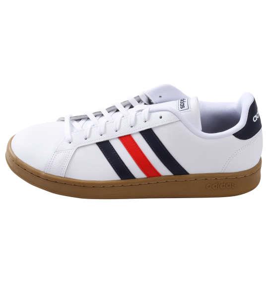 大きいサイズ メンズ adidas スニーカー GRANDCOURT LEA U フットウェアホワイト 1240-0264-1 29 30 31 32