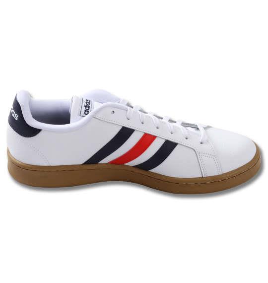 大きいサイズ メンズ adidas スニーカー GRANDCOURT LEA U フットウェアホワイト 1240-0264-1 29 30 31 32